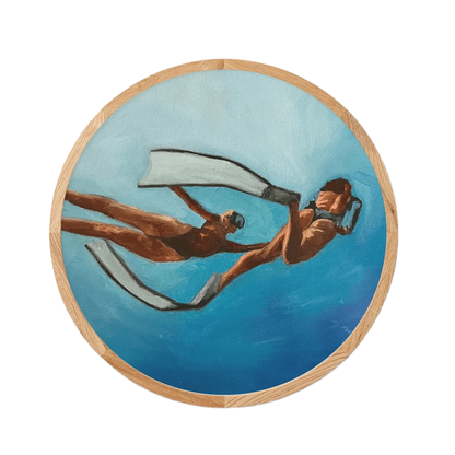 Rund Kunsttryk m. Ramme - Deep Dive