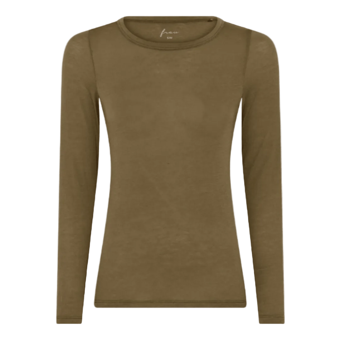 Lucca Bluse - Modal/Cashmere - Military Olive