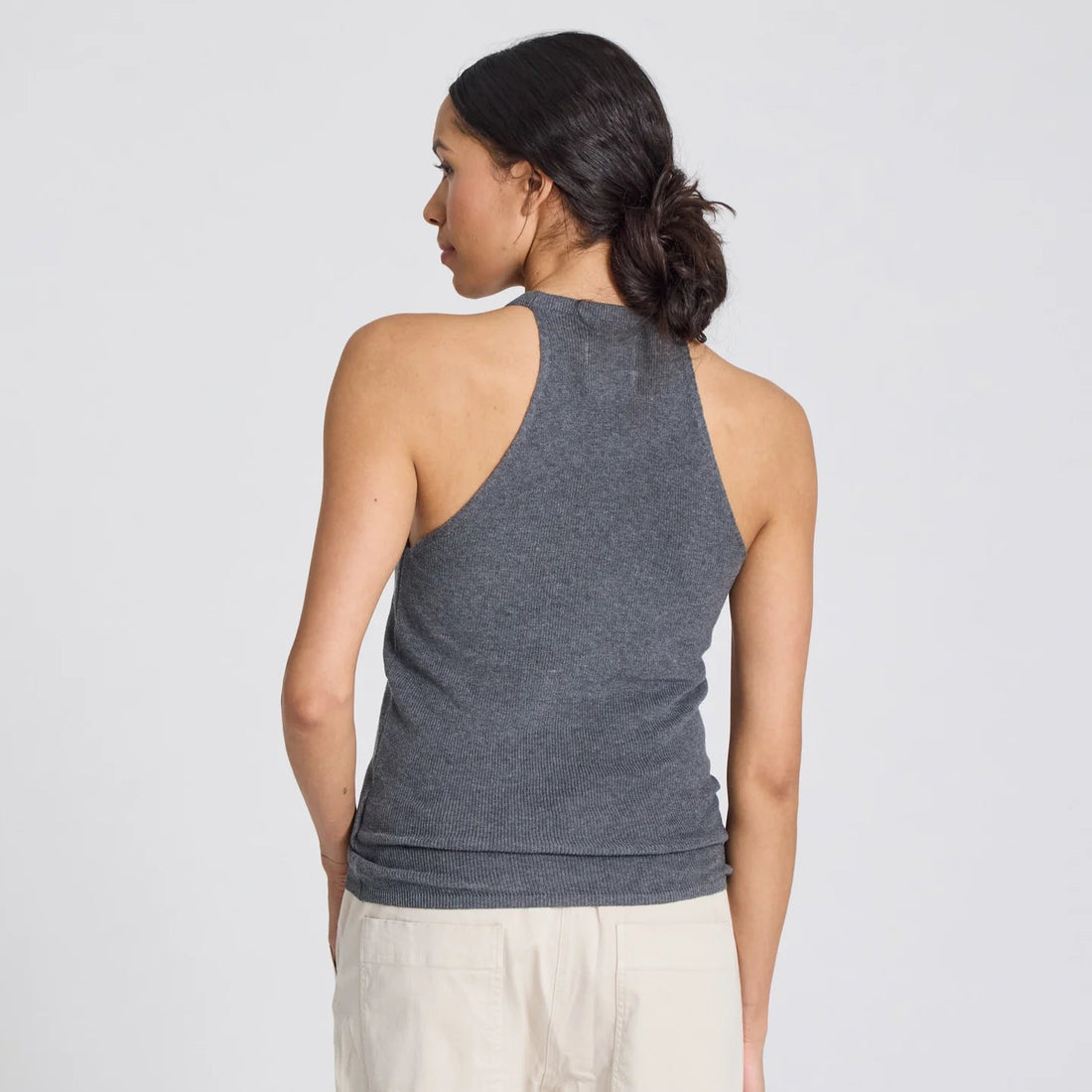 Lulu Knit Top - Øko Bomuld - Dark Grey