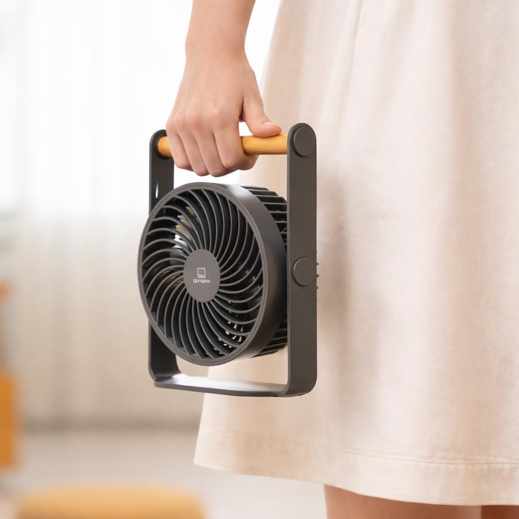 Lyra - Genopladelig Ventilator - Space Grey