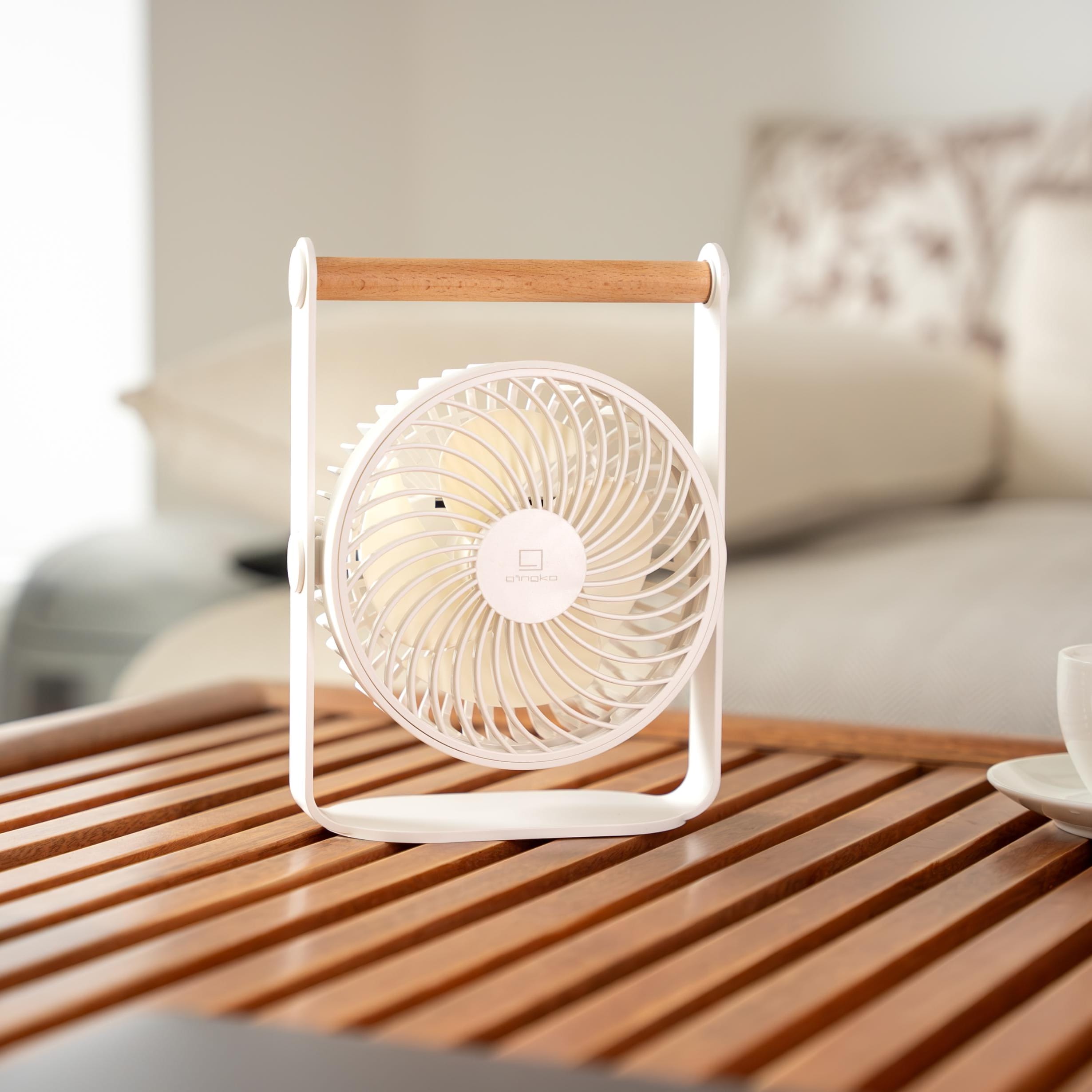 Lyra - Genopladelig Ventilator - White