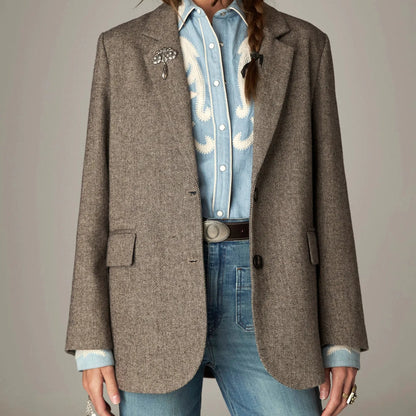 Nico Blazer Jakke - Chocolate Chaud