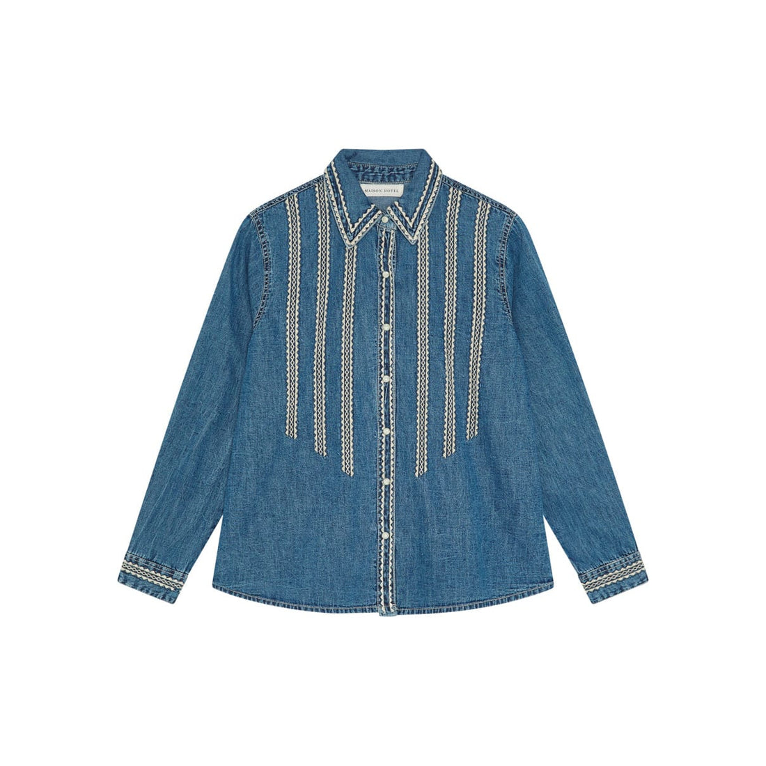 Maison Hotel denimskjorte med westerninspirerede detaljer