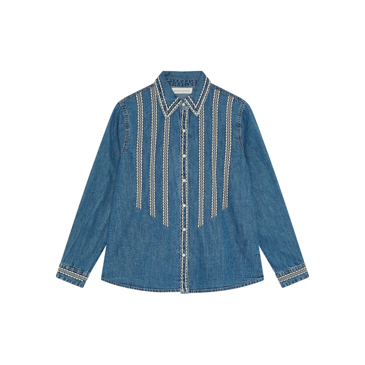 Maison Hotel denimskjorte med westerninspirerede detaljer