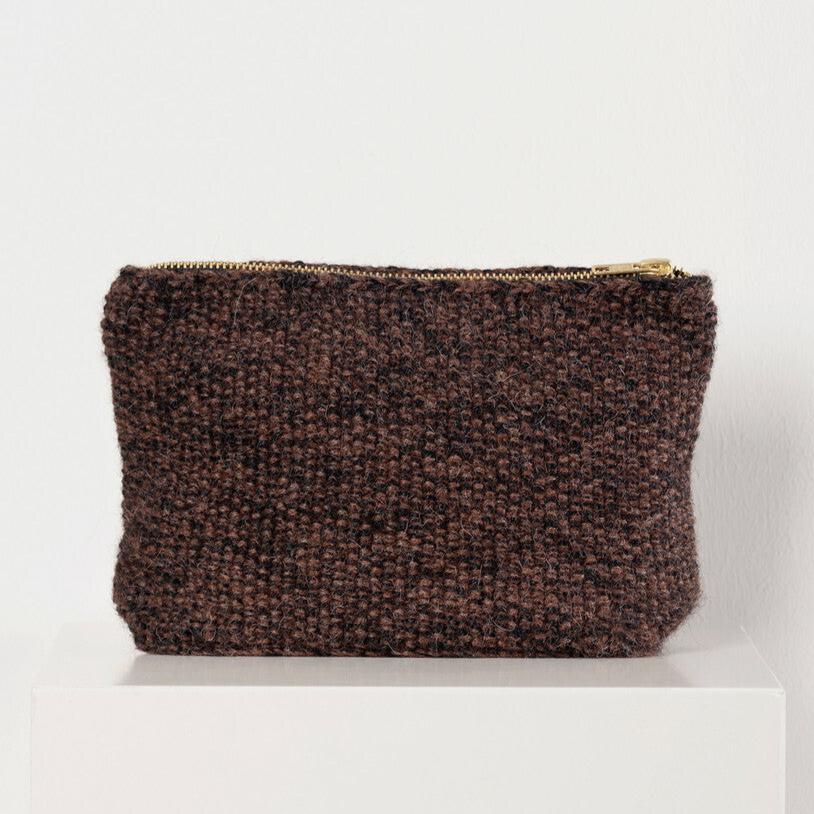 Stine Clutch - Alpakauld - Mulch/Black Herringbone