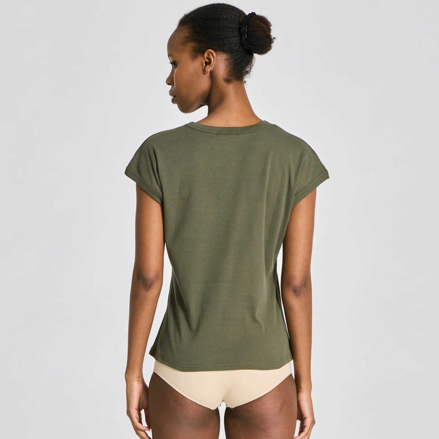 Malou T-shirt - Øko Bomuld - Olive Night