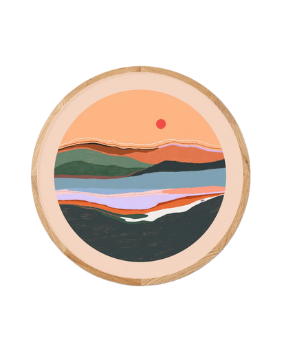 Rund Kunsttryk m. Ramme - On the Other Side