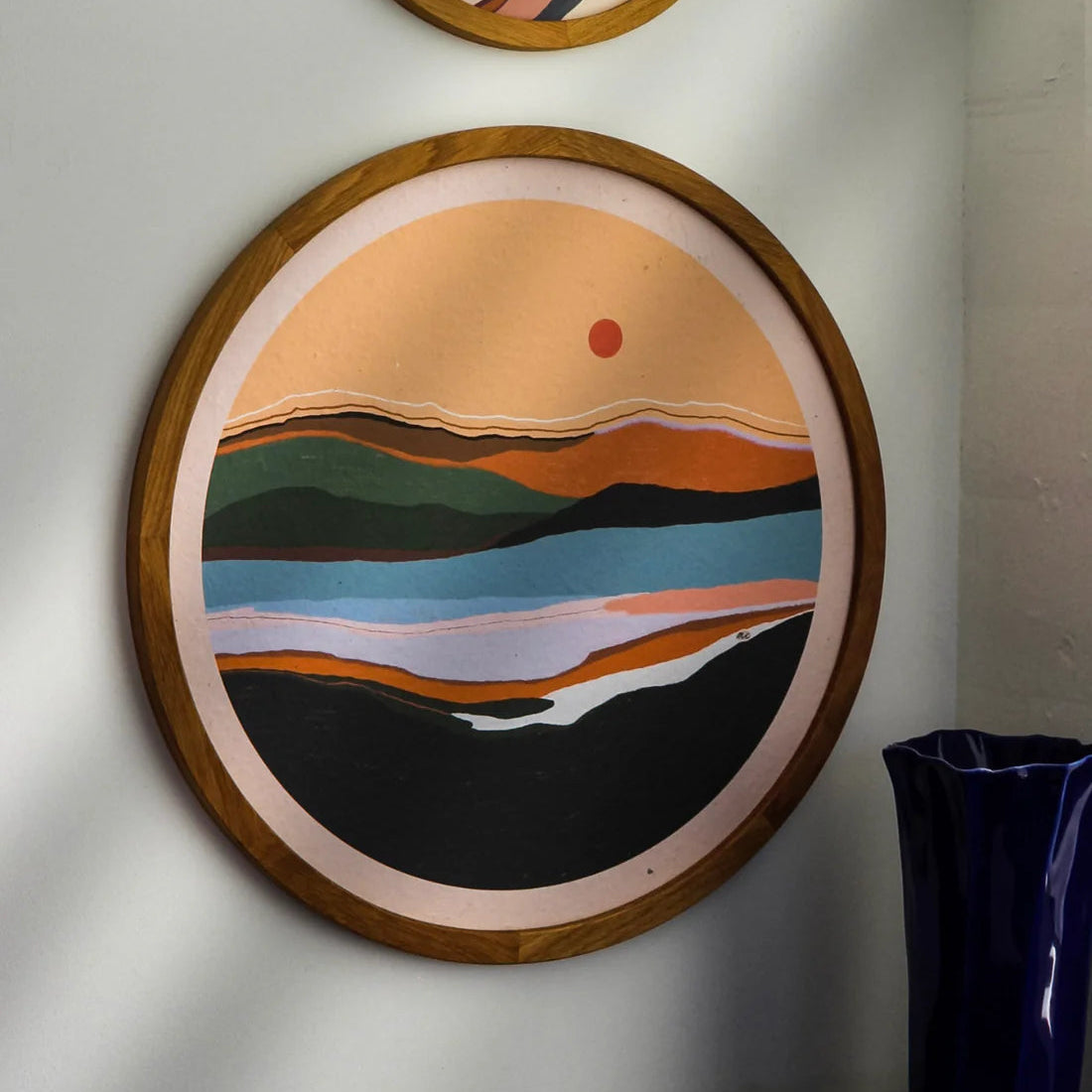 Rund Kunsttryk m. Ramme - On the Other Side