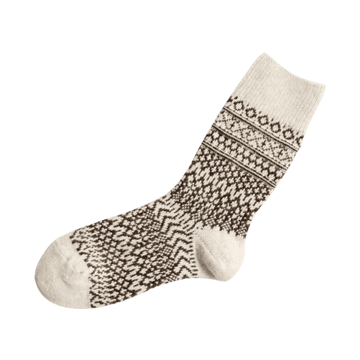 OSLO Sokker Jacquard - Uld - Oatmeal (NK0101)