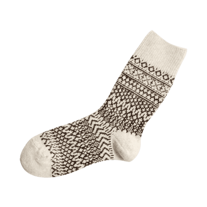 OSLO Sokker Jacquard - Uld - Oatmeal (NK0101)