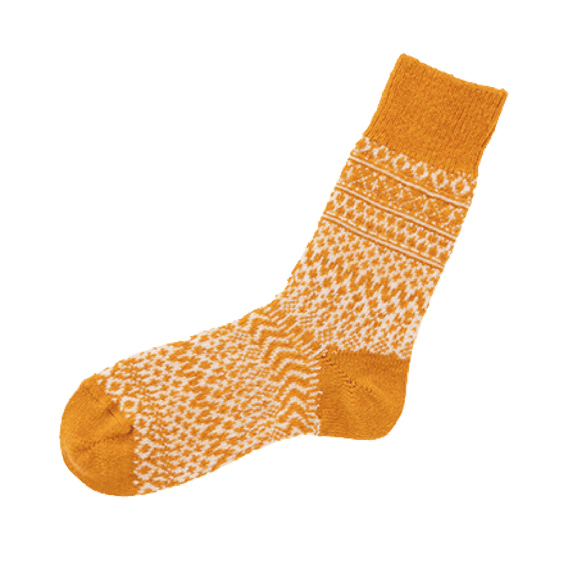 OSLO Sokker Jacquard - Uld - Lantern Orange (NK0101)