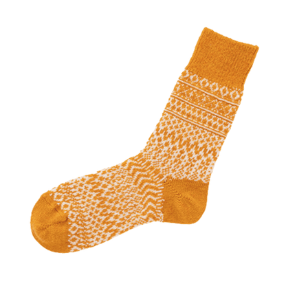 OSLO Sokker Jacquard - Uld - Lantern Orange (NK0101)