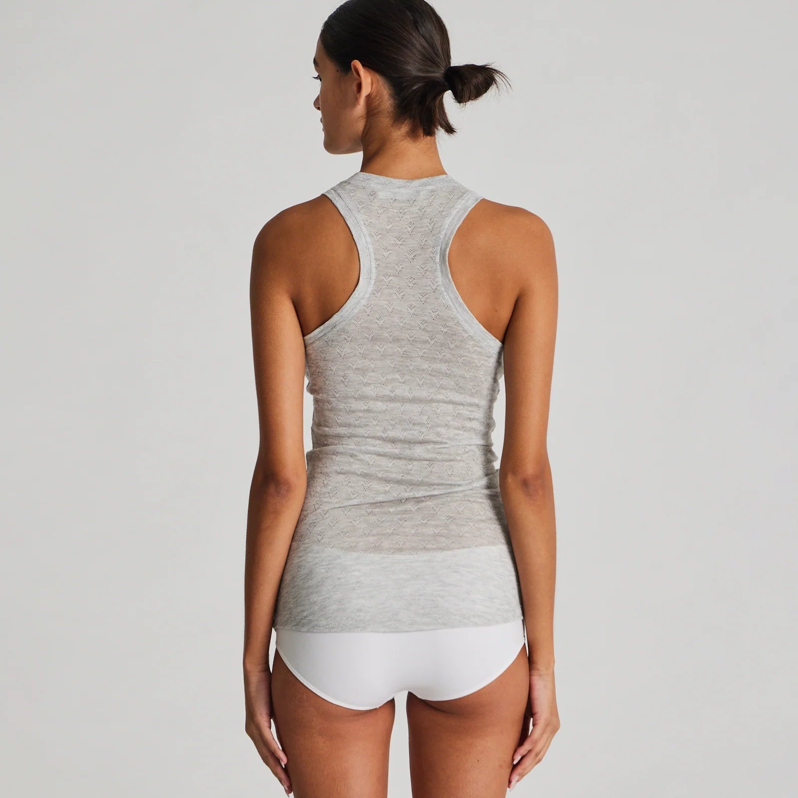 Nellie Top - Øko Bomuld - Light Grey Melange