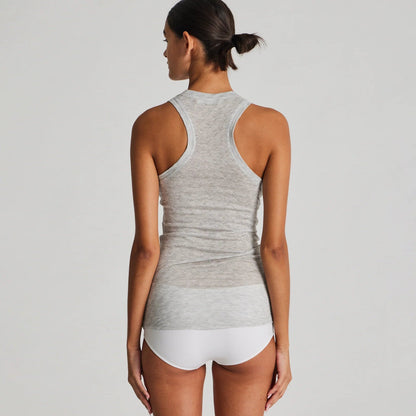 Nellie Top - Øko Bomuld - Light Grey Melange