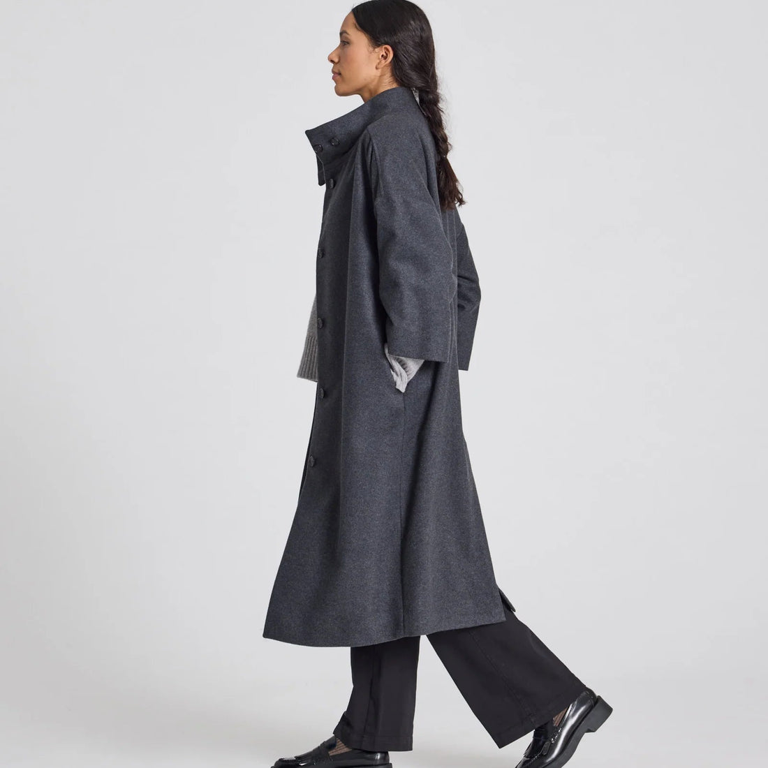 Nete Jakke - Dark Grey Melange