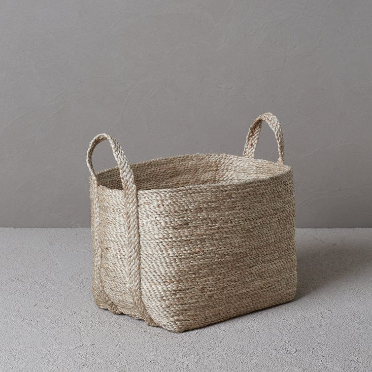 Firkantet Kurv - Jute - Natural