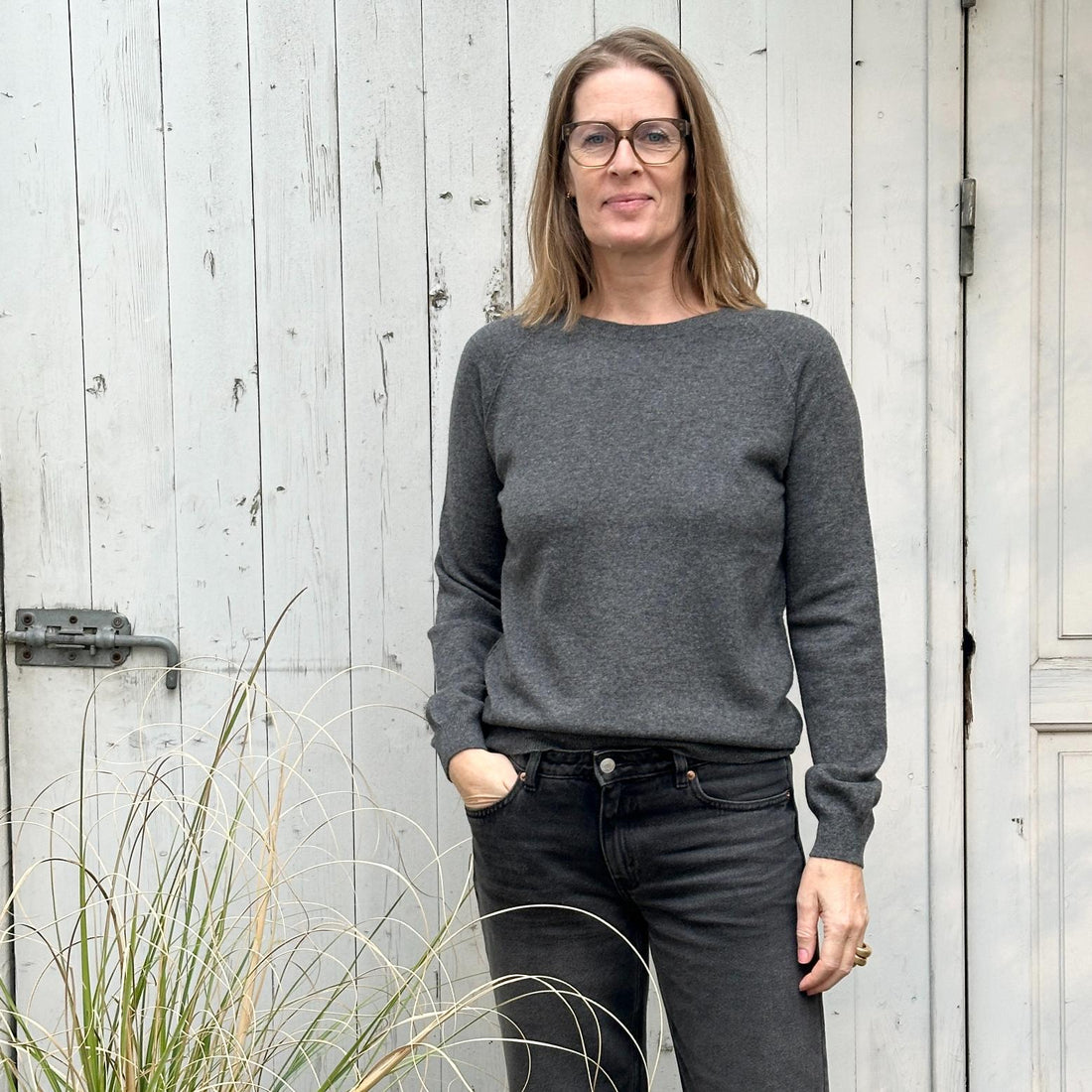 Raglan Crew Neck - Slategrey