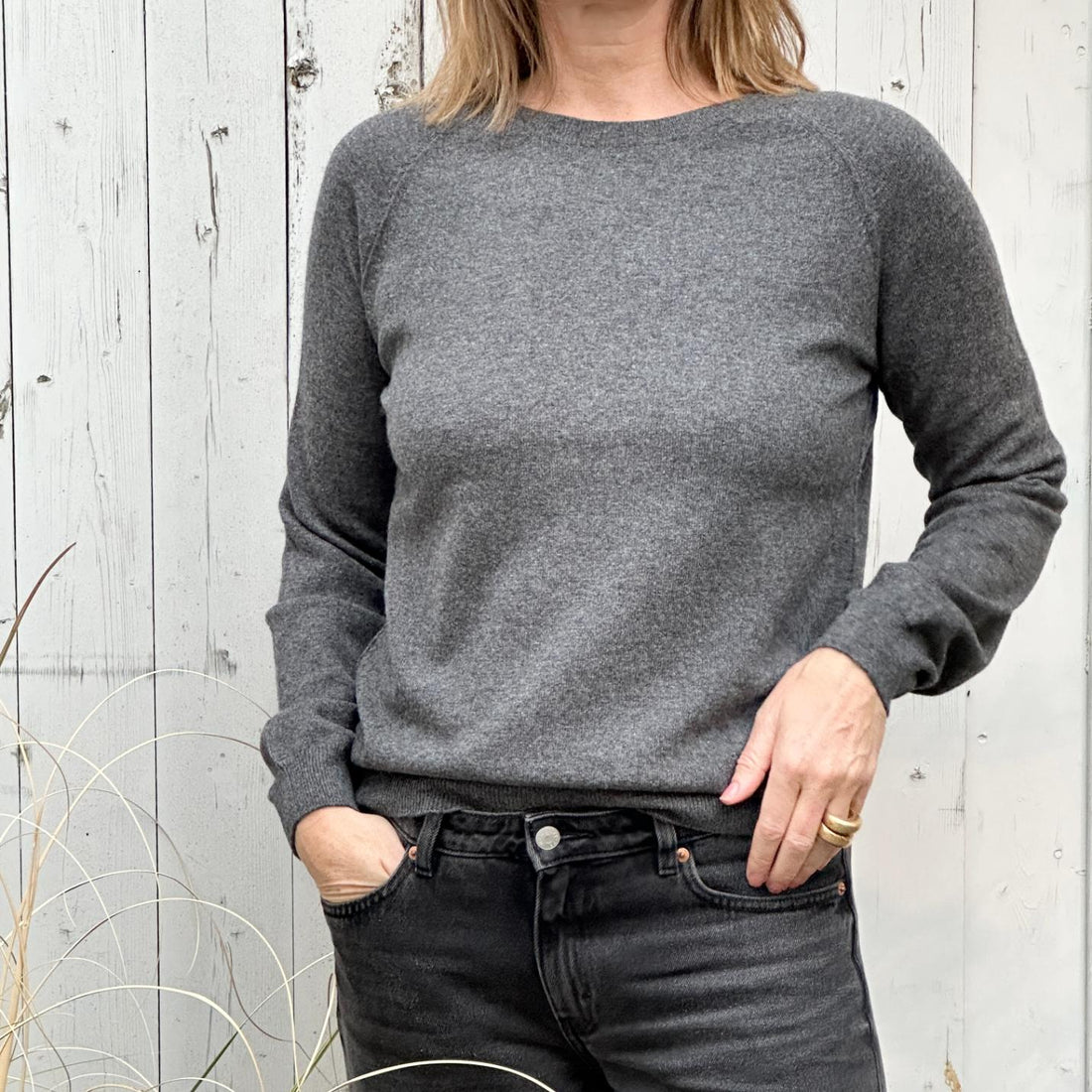 Raglan Crew Neck - Slategrey