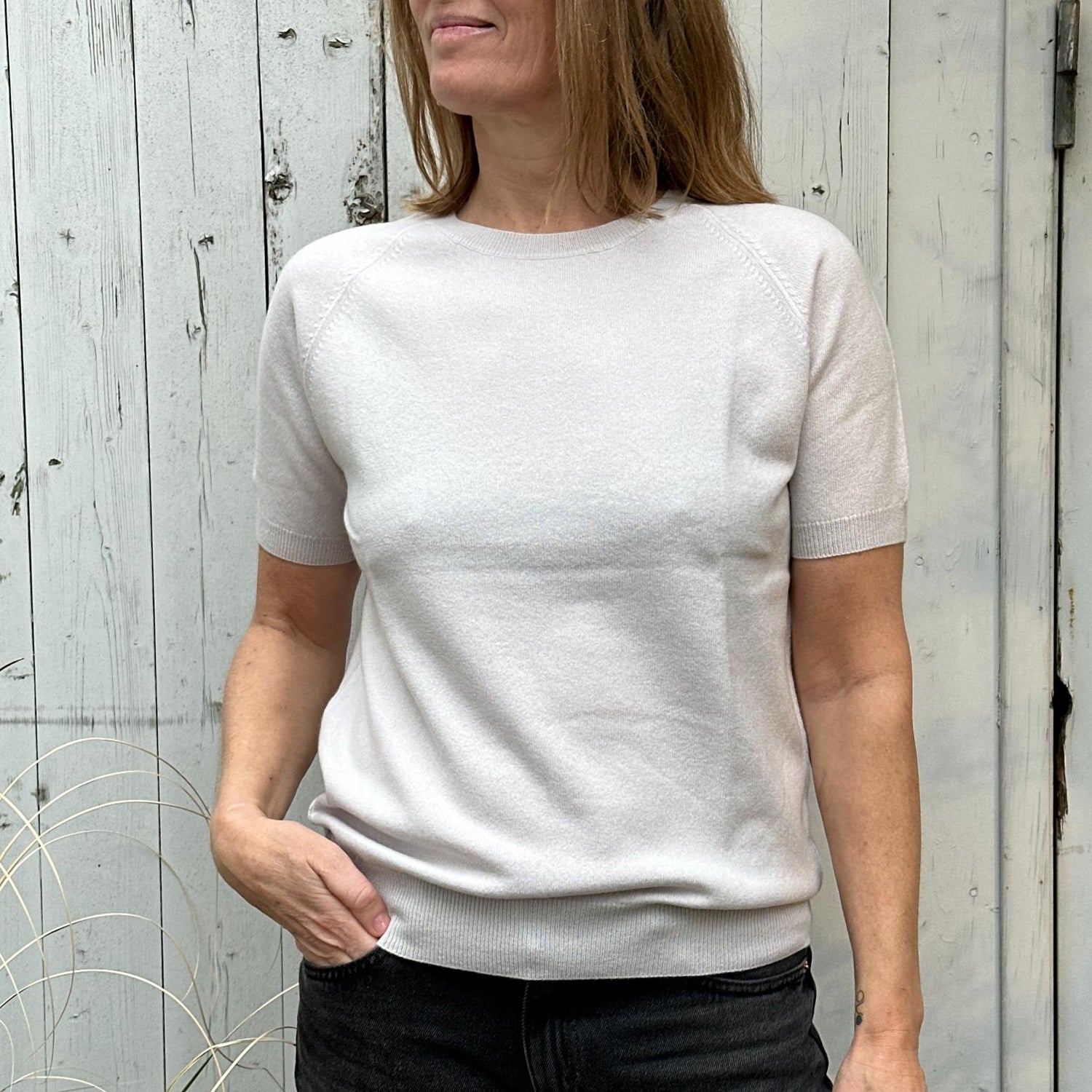 Raglan S/S Crew Neck - Ancient Stone