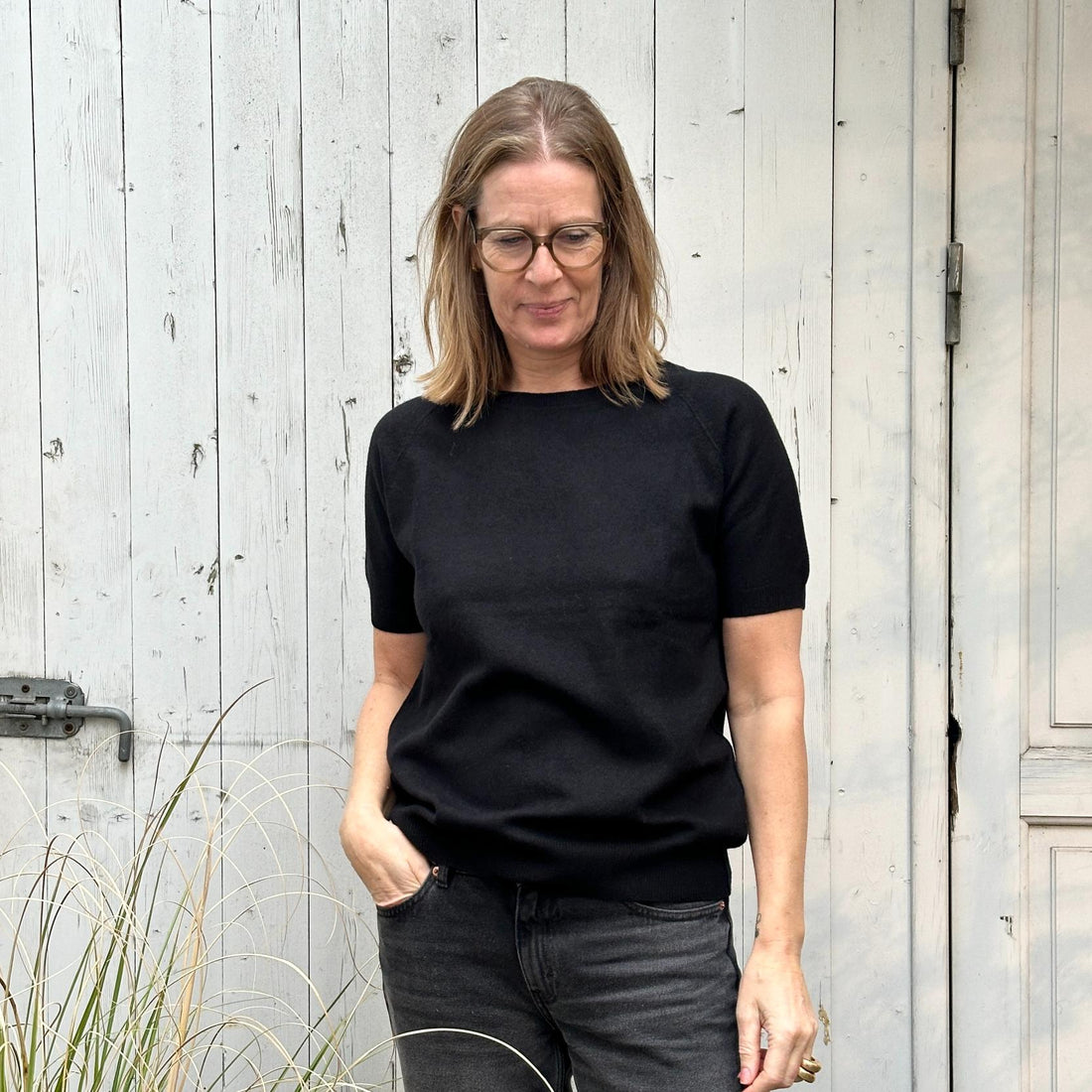 Raglan S/S Crew Neck - Velvet Black