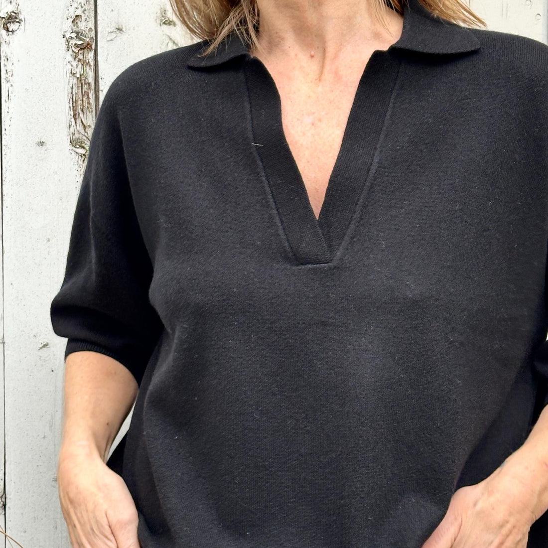 Vibeke V Neck - Velvet Black