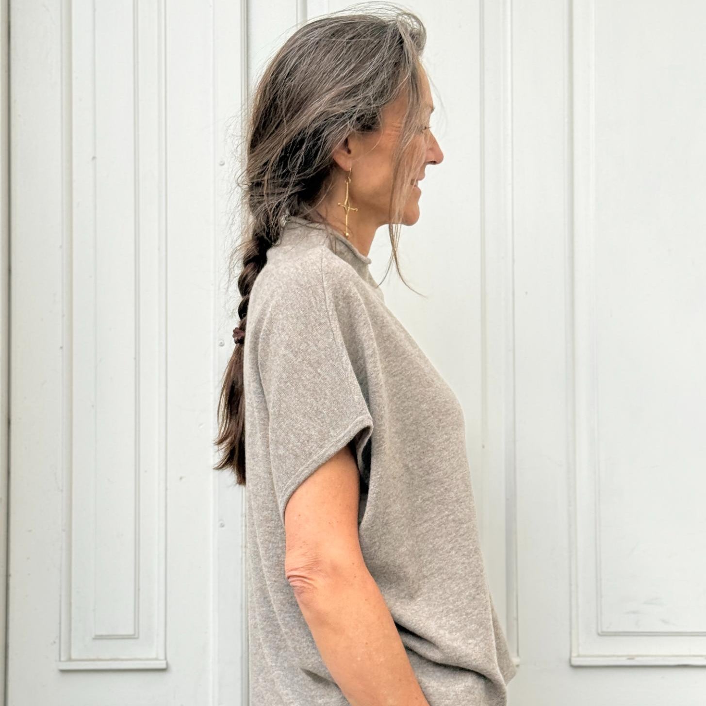 Viveka Crewneck Strik - Rice Flower