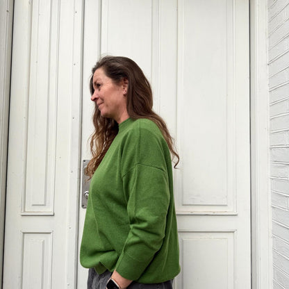 Boxy fit - Strik fra Note anecdote i grøn. 