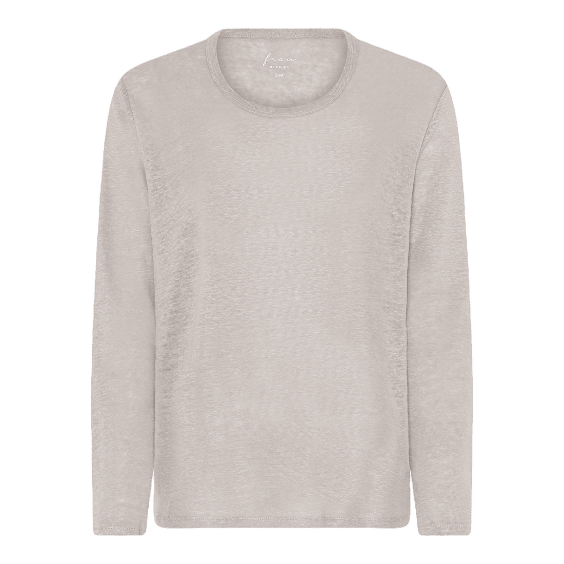 Panama blusen fra FRAU er i hørmix. Denne er i lys brun hør farve