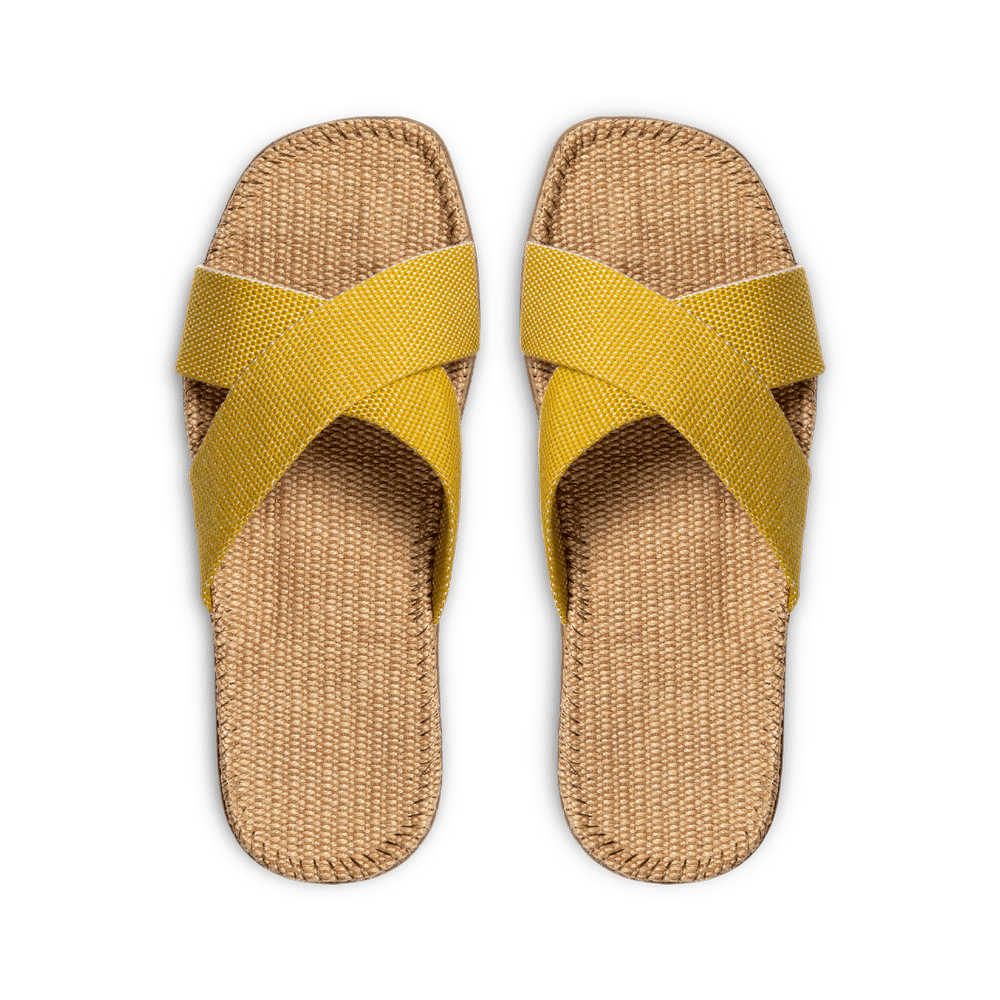 Unisex sandaler fra Shaniges By Stilov i en gul farve