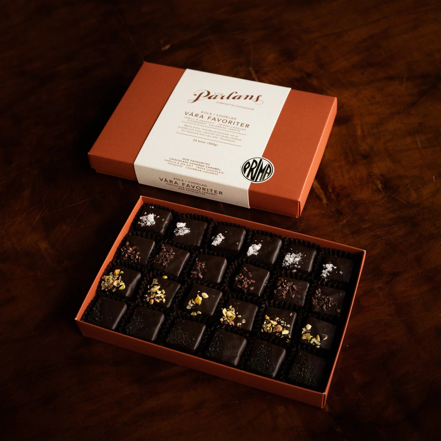 Våre Favoriter Chokolade Overtrukket Karameller - 24 stk.