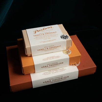 Våre Favoriter Chokolade Overtrukket Karameller - 12 stk.