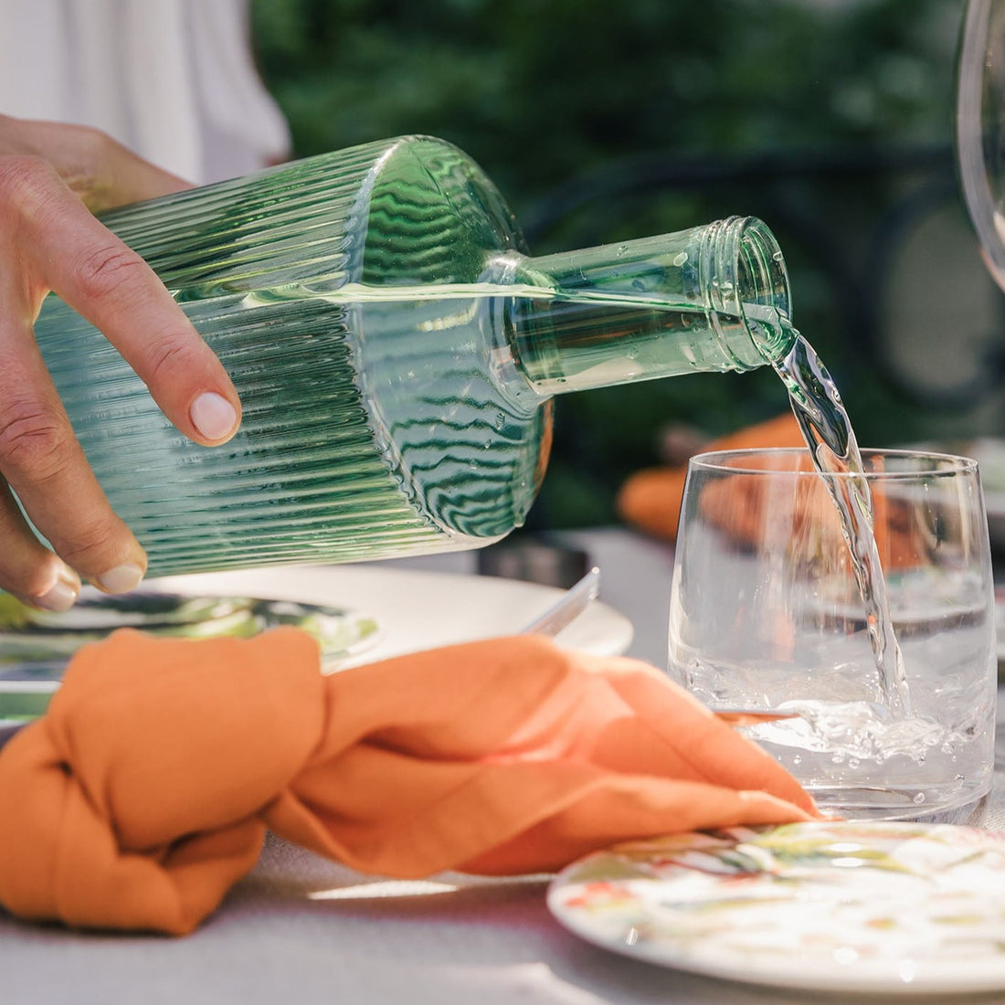 Mundblæst Vandflaske Med Låg - Bondi