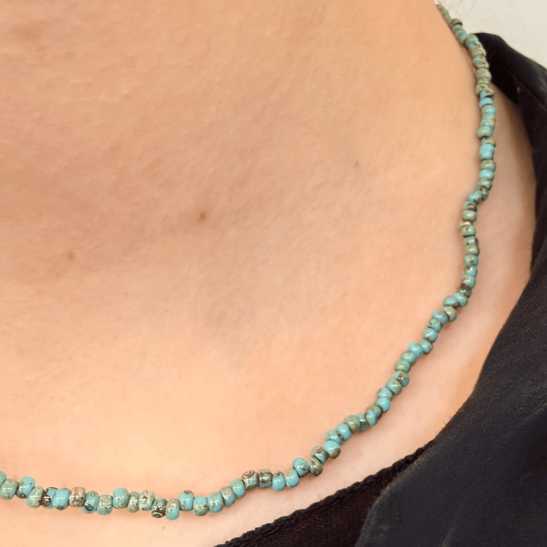 REENA Perlehalskæde - Turquoise