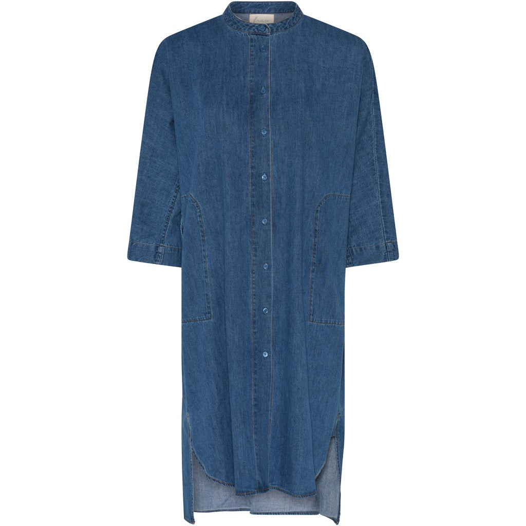 Seoul skjorten fra frau i lang medium blå denim farve