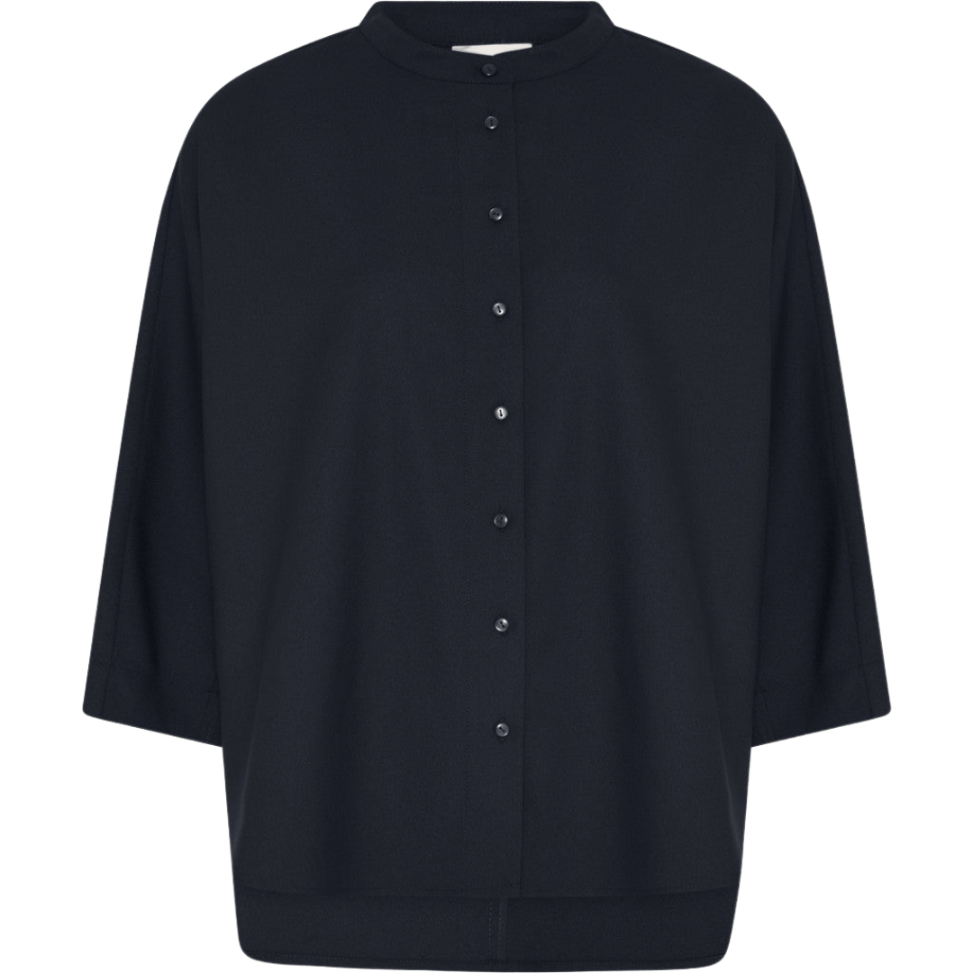 Seoul Skjorte - WOOL BLEND - Dark Navy