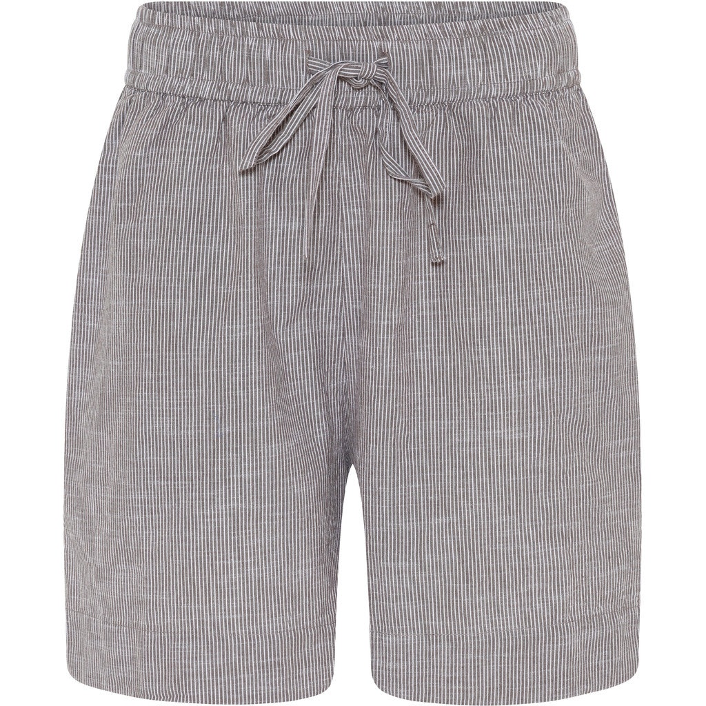 Sydney String Shorts - Øko Bomuld - Coffee Quartz Stripe