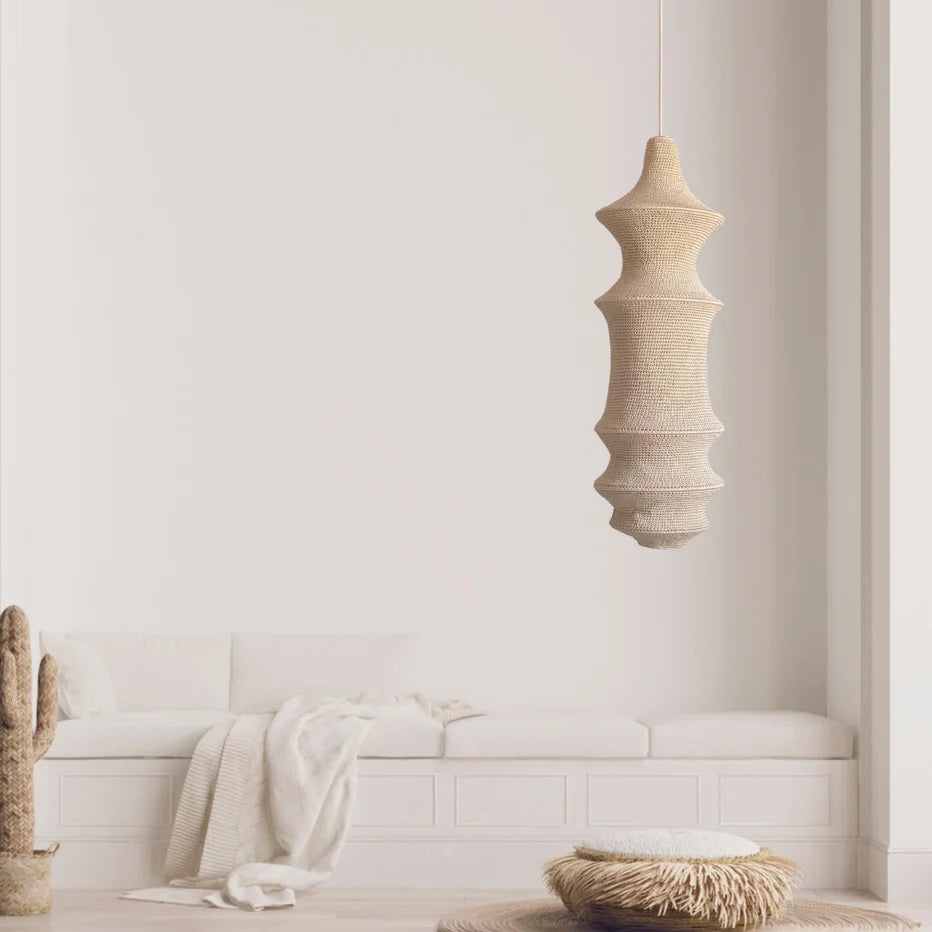 Saint II Hæklet Loftslampe - Beige