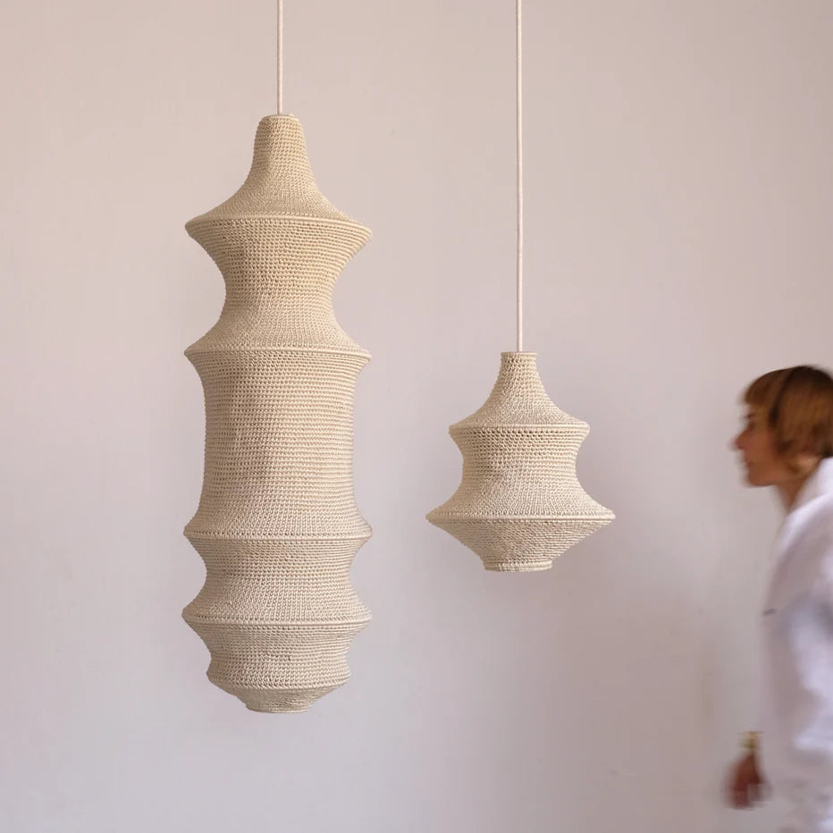 Saint II Hæklet Loftslampe - Beige