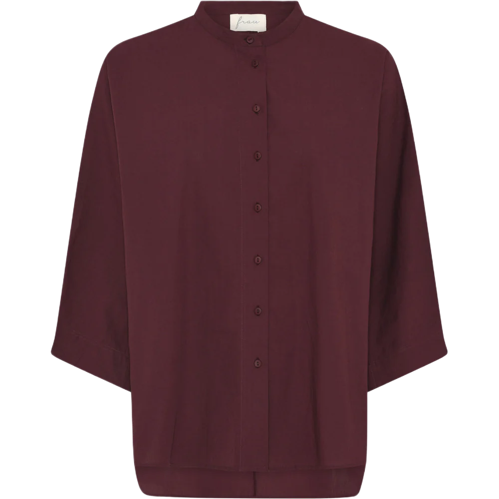 Seoul kort skjorte fra Frau i farven Red Mahogany