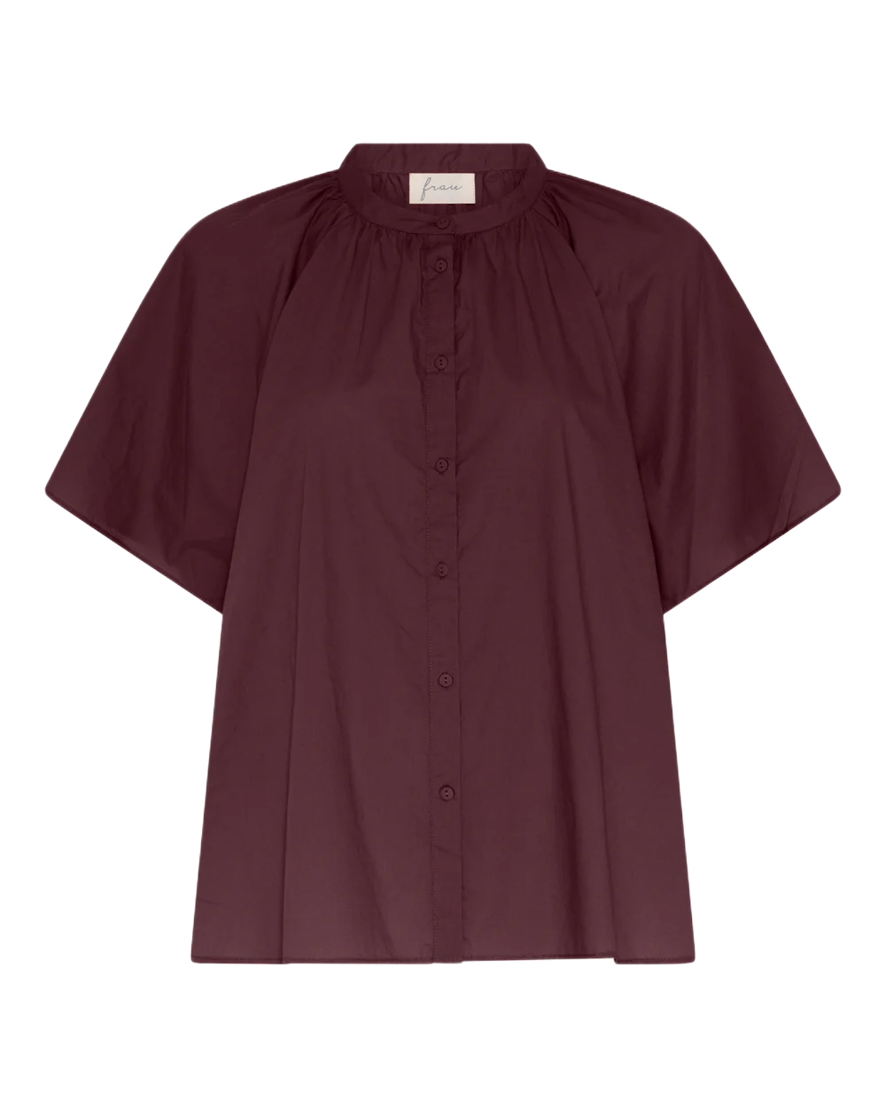 Siena kortærmet skjorte fra Frau i bordeaux rød 