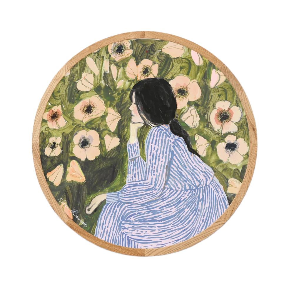 Rund Kunsttryk m. Ramme - Distant Thoughts