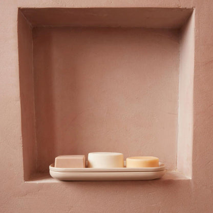 Selvdrænende Sæbeskål - Beige