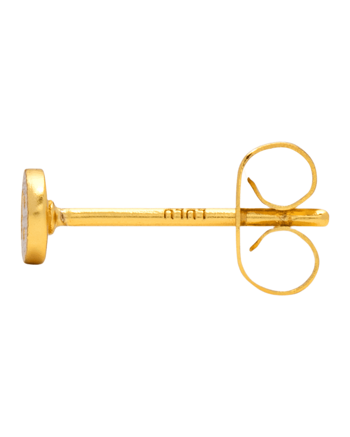 Ørestik/ørering fra LULU CPH i guld som er formet som en smiley