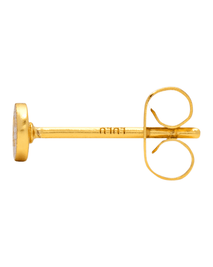 Ørestik/ørering fra LULU CPH i guld som er formet som en smiley