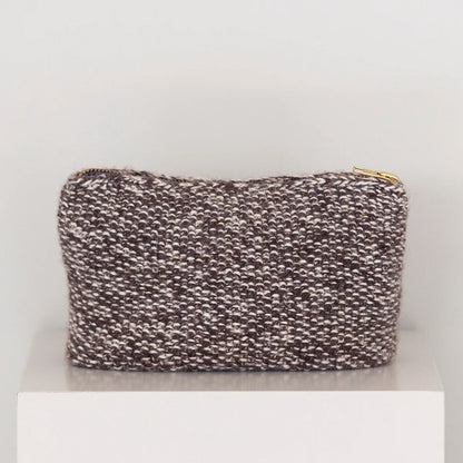 Stine Clutch - Alpakauld - Mulch/Ecru Herringbone