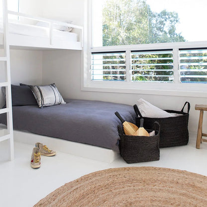 Firkantet Kurv - Jute - Charcoal