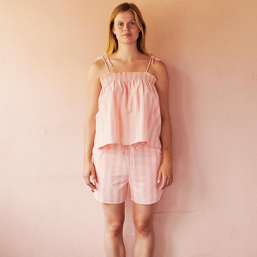 Stockholm Top - Øko Bomuld - Flamingo