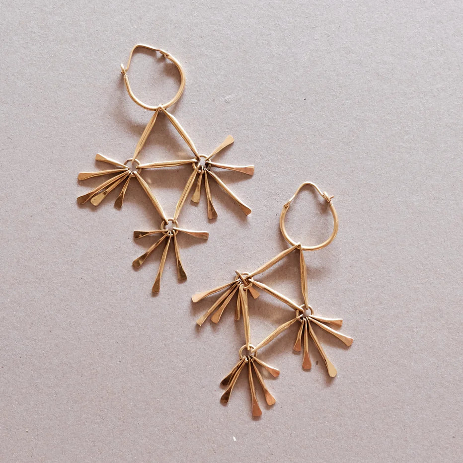 Taos Feather Øreringe - Messing