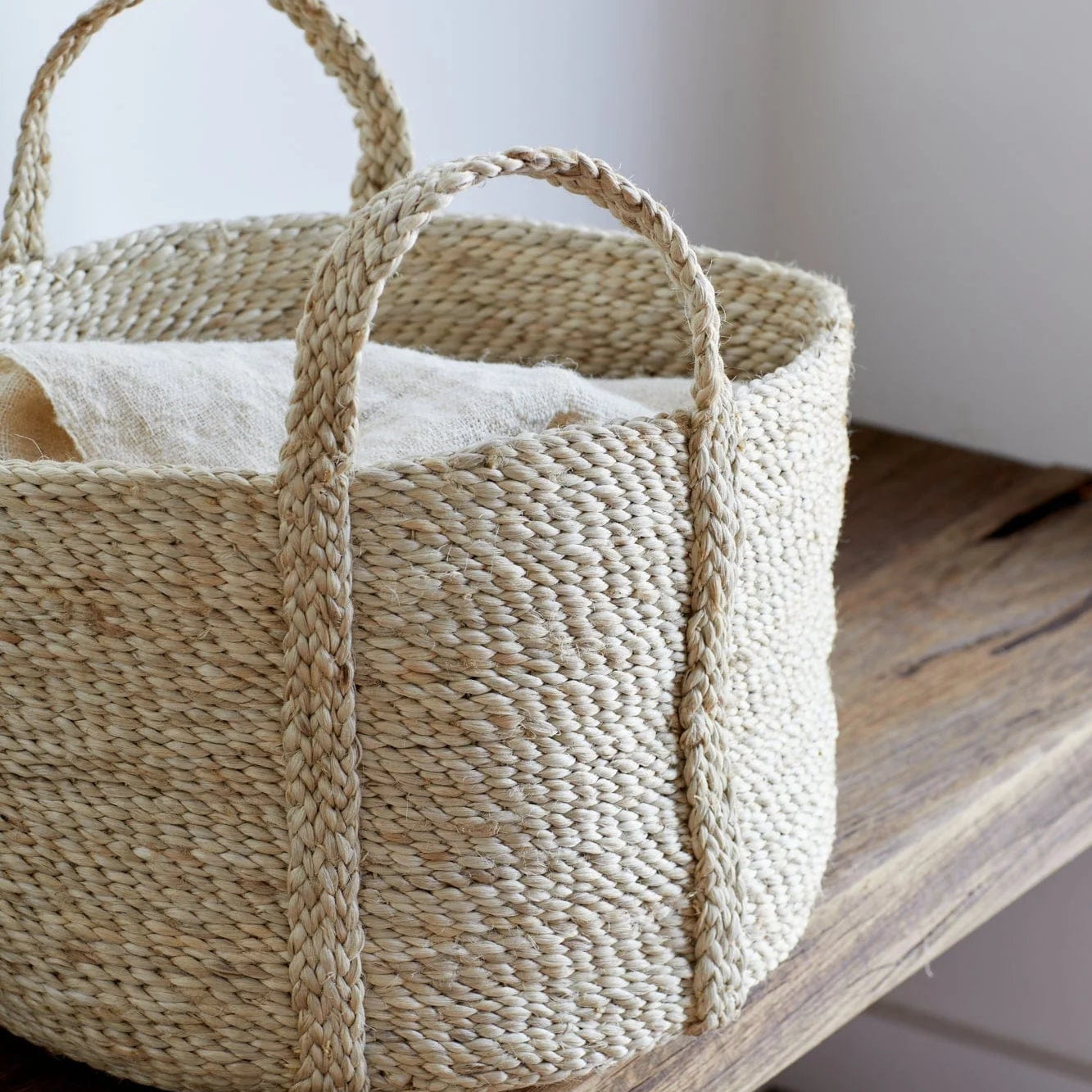 Rund Kurv - Jute - Natural