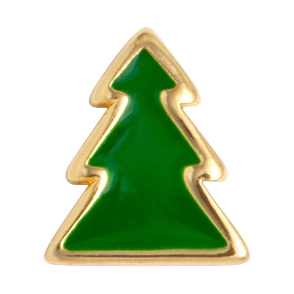 Ørestik formet som et grønt juletræ